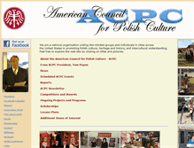 Tablet Screenshot of polishcultureacpc.org